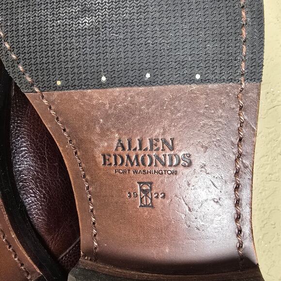 Allen Edmonds Mens Cyrus Derby Leather Oxford Loafer Dress  Brown 2759 Size 11 D main image 6
